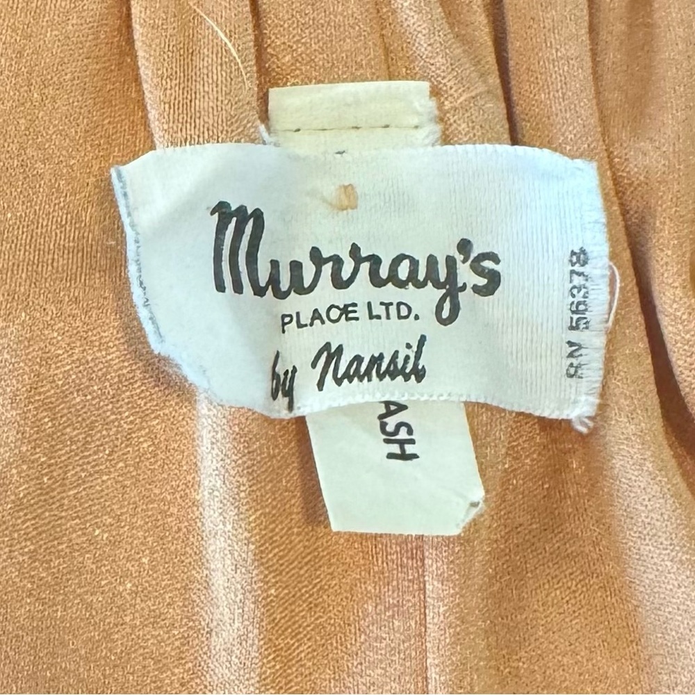 Vintage Silky Satin Champagne Draped Floor Length Maxi Gown Column Slip Dress M🔥 - Picture 3 of 7